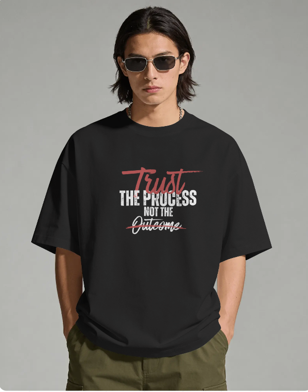 Red and White Bold Grunge Typography T-shirt Design