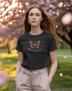 Pink and White Minimalist Beautiful Butterfly Premium T-Shirt