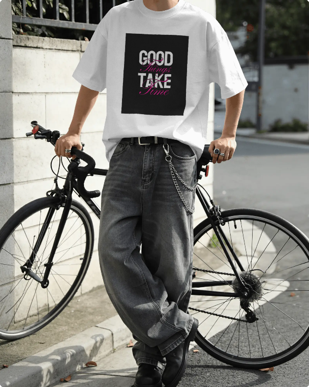 Black White And Pink Typographic Motivational T-Shirt