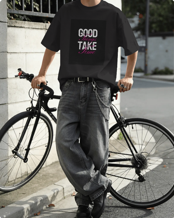Black White And Pink Typographic Motivational T-Shirt